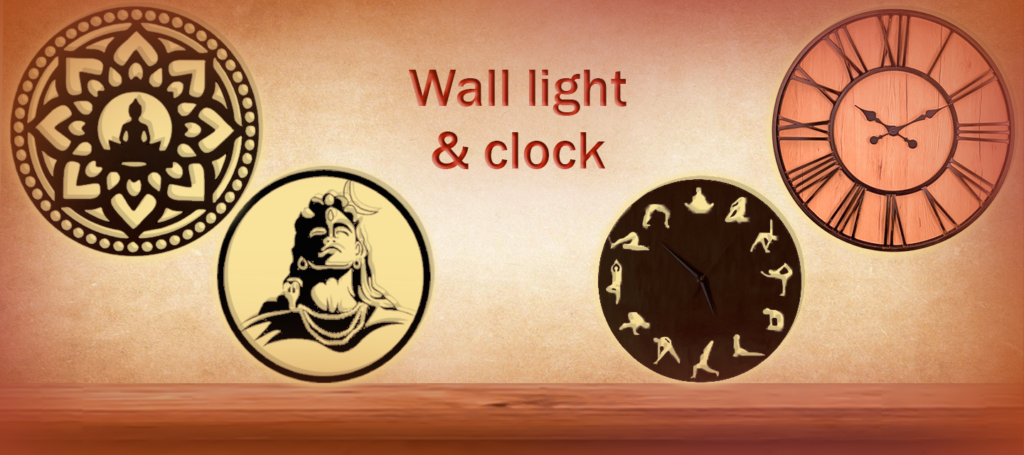 Wall light and Clock