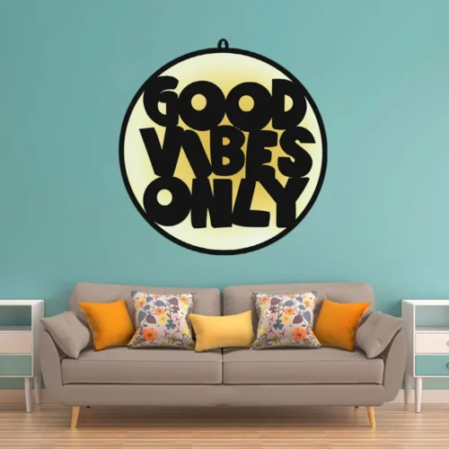 Good Vibes Only Quotes LED Wall Decor Light