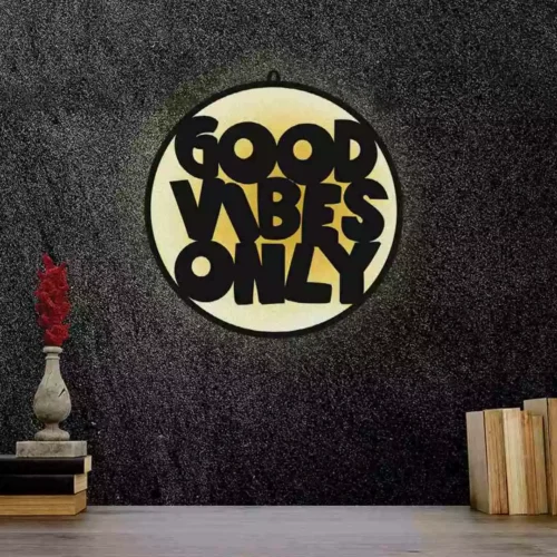 Good Vibes Only Quotes LED Wall Decor Light - Image 2