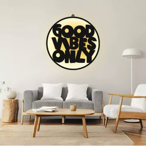 Good Vibes Only Quotes LED Wall Decor Light - Image 3