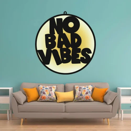 No Bad Vibes LED Wall Decor Light