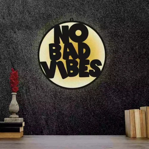 No Bad Vibes LED Wall Decor Light - Image 3