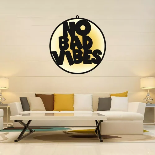 No Bad Vibes LED Wall Decor Light - Image 2