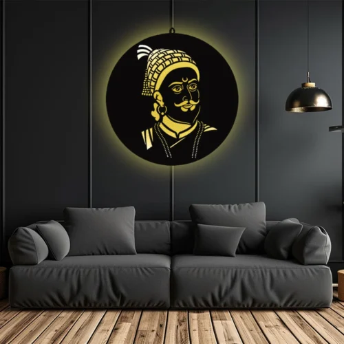 Shivaji Maharaj LED Wall Decor Light - Image 2