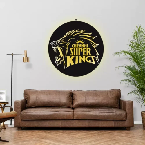 Chennai Super King IPL LOGO Wall LED Wall Decor Light - Image 2