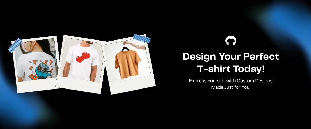 Black White Blue Modern Custom Design T-shirt Etsy Shop Cover (1200 x 500 px)